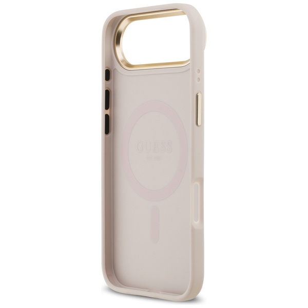 Etui Guess Grained Strass Logo MagSafe   do iPhone Air różowy