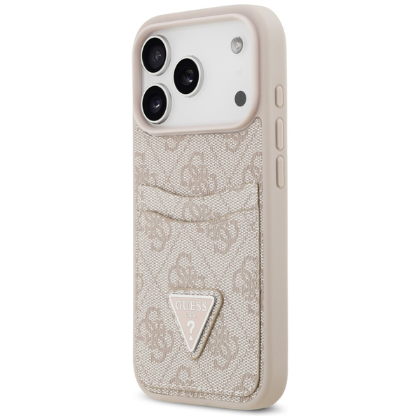 Etui Guess 4G Double Card Triangle do    iPhone 17 Pro różowy