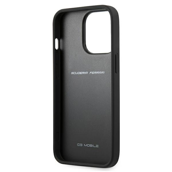 Etui Ferrari On Track Carbon Stripe na iPhone 13 Pro Max - czerwone