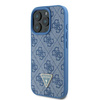 Guess GUHCP16LP4TDSCPB iPhone 16 Pro6.3" niebieski/blue hardcase Leather Metal Logo Strass Crossbody