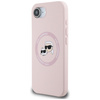 Etui Karl Lagerfeld Silicone             Karl&Choupette Heads MagSafe do iPhone 16e różowy