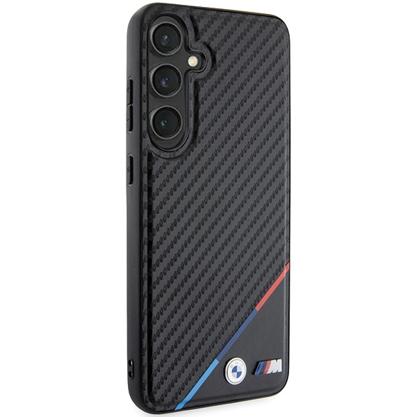 Etui BMW Carbon Tricolor Line MagSafe na Samsung Galaxy S24 - czarne