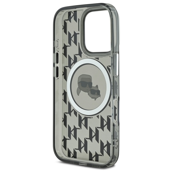 Karl Lagerfeld KLHMP16XHMCKMHK iPhone 16 Pro Max 6.9" czarny/black IML Monogram Karl&Choupette Head MagSafe