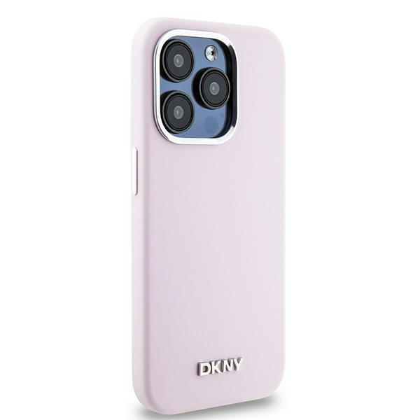 DKNY DKHMP14LSMCHLP iPhone 14 Pro 6.1"różowy/pink hardcase Liquid Silicone Small Metal Logo MagSafe