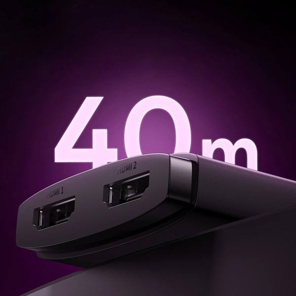 Baseus AirJoy 2in1 4K 60Hz bi-directional HDMI adapter with built-in 1m cable - black