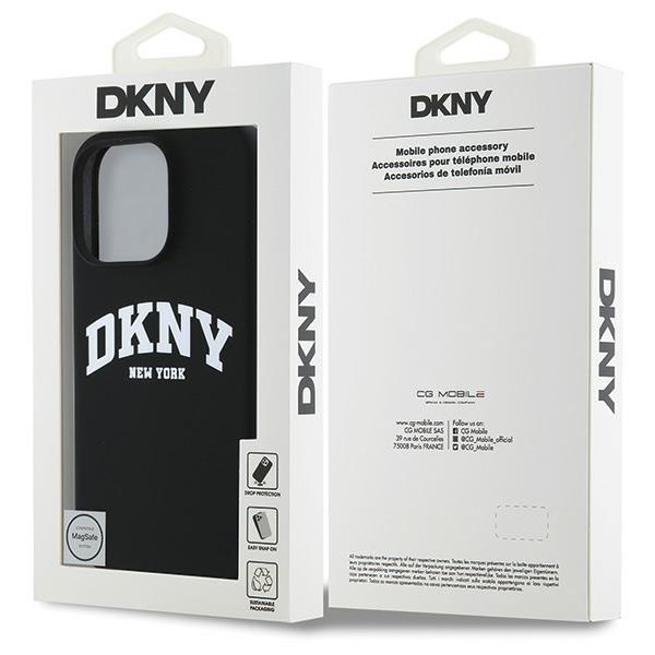 DKNY DKHMP16XSNYACH iPhone 16 Pro Max6.9" czarny/black hardcase Silicone White Printed Logo MagSafe