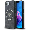 Etui Guess IML Metal Glitter 4G Circle   Triangle MagSafe do iPhone 16e czarny
