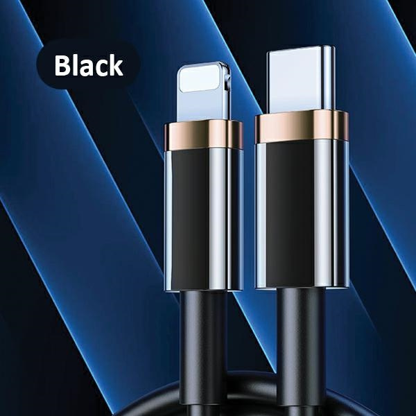 USAMS Kabel U63 USB-C na Lightning 1,2m20W PD Fast Charge czarny/black SJ484USB01 (US-SJ484)