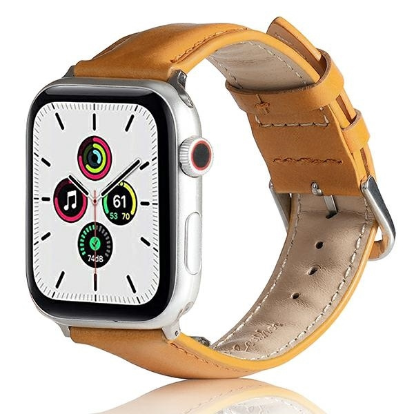 Beline pasek Apple Watch Leather 42/44/45/49mm jasnobrązowy /light brown