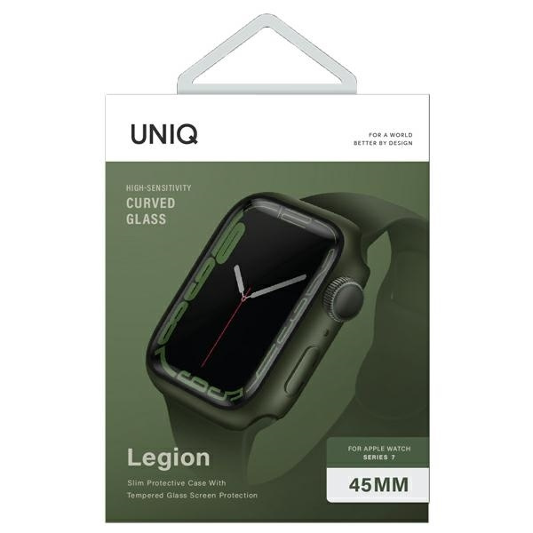 UNIQ etui Legion Apple Watch Series 7/8/ 9 45mm zielony/green