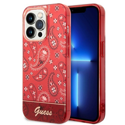 Guess GUHCP14LHGBNHR iPhone 14 Pro 6,1" czerwony/red hardcase Bandana Paisley