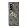 Guess GUHCZFD64GMGBR Z Fold6 F956 brązowy/brown leather 4G Metal Logo