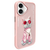Nimmy etui iPhone 16 6.1" różowy/pink     Glasses Cool Cat