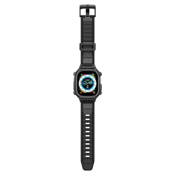 Etui z paskiem Spigen Rugged Armor Pro na Apple Watch Ultra (49 mm) - czarne