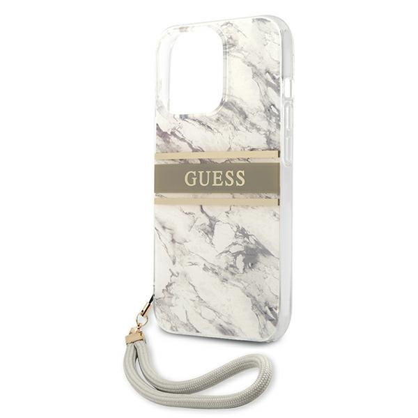 Guess GUHCP13XKMABGR iPhone 13 Pro Max6,7" szary/grey hardcase Marble Strap Collection