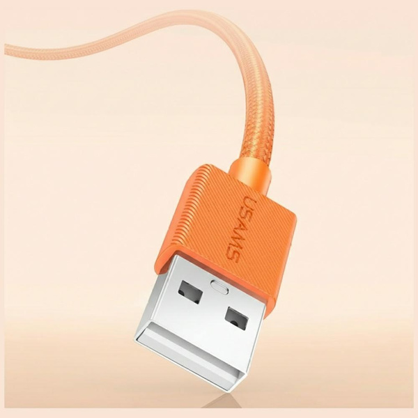 Kabel USAMS U92 18W USB-C do USB-A 1.2m  pomarańczowy