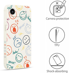 Pnakqil Iphone 17 Pro Case Emoticons White