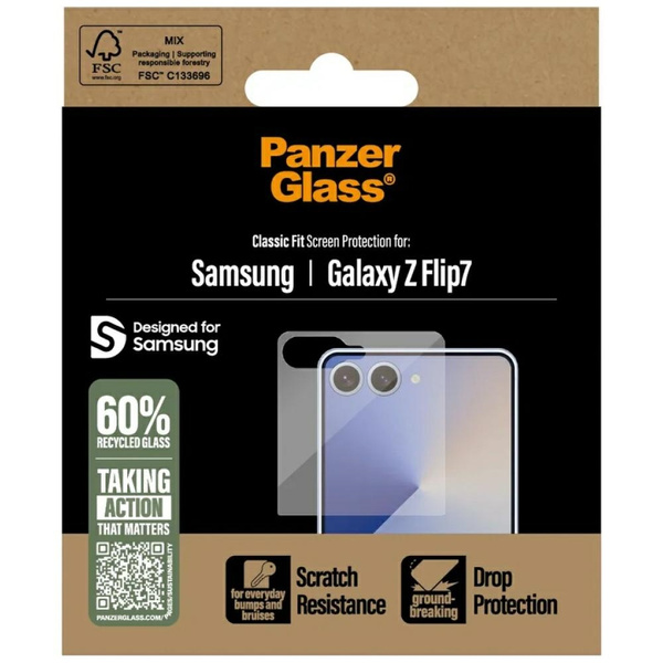 Szkło hartowane PanzerGlass Classic Fit  do Samsung Galaxy Z Flip7