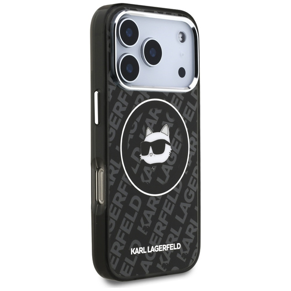 Etui Karl Lagerfeld IML Choupette Head   Logo MagSafe do iPhone 17 Pro Max czarny