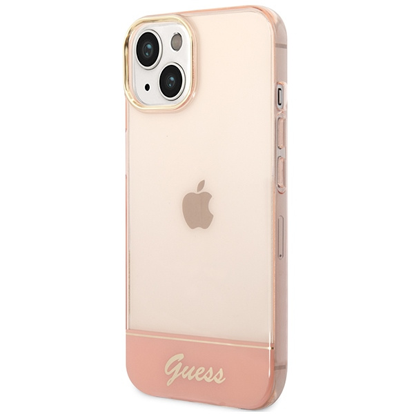 Guess GUHCP14MHGCOP iPhone 14 Plus / 15 Plus 6.7" różowy/pink hardcase Translucent