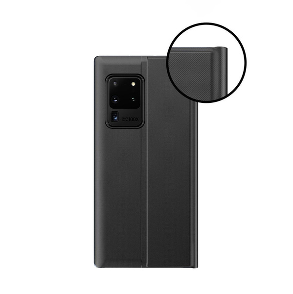 NEW SLEEP CASE BOOKCASE TYPE CASE WITH KICKSTAND FUNCTION FOR SAMSUNG GALAXY A02S EU BLACK