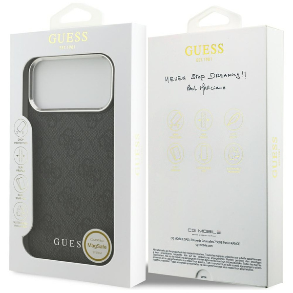 Etui Guess 4G Classic Logo MagSafe do    iPhone 17 Pro Max czarny