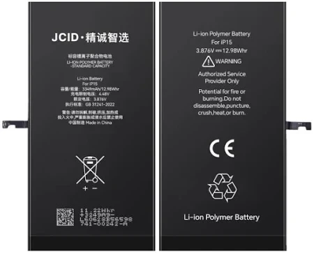 Battery for iPhone 15, NO ERROR JCID HC  mAh