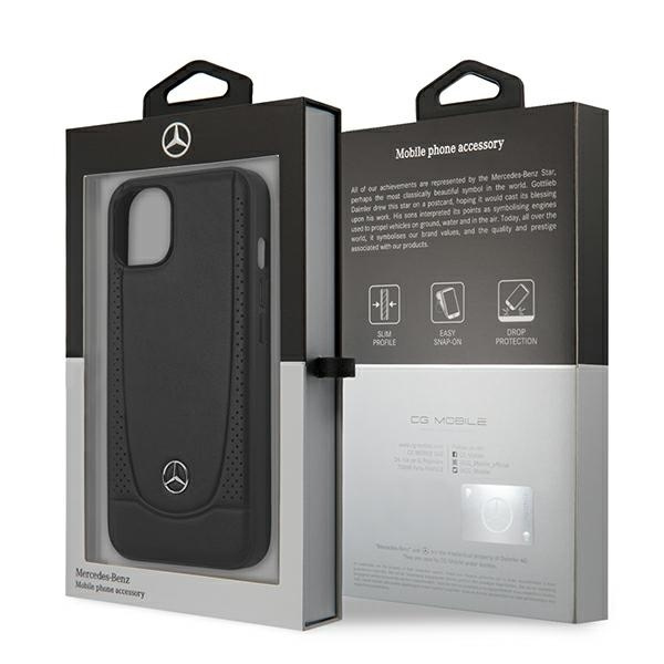 Etui Mercedes Leather Urban na iPhone 14 Plus - czarne