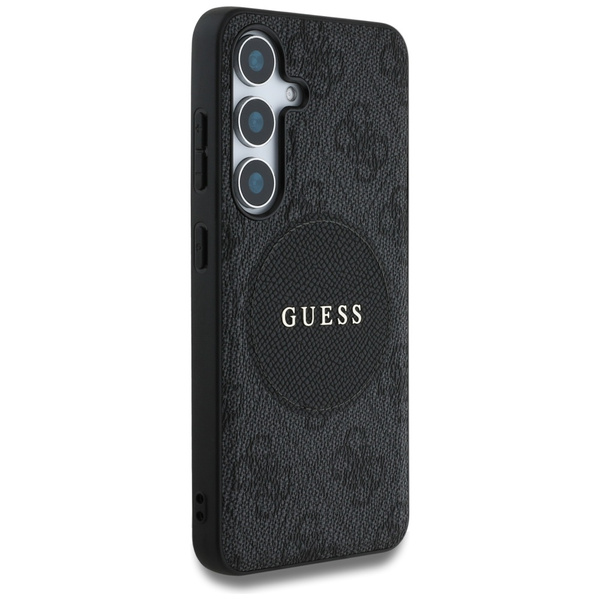 Etui Guess 4G Round Patch Classic Logo MagSafe do Samsung Galaxy S25+ czarny