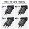 JELLICO uniwersalny adapter podróżny S6 PD 25W 1xUSB-C + 1xUSB QC3.0 Czarny