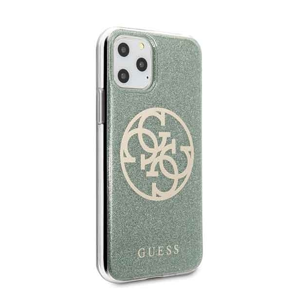 Guess GUHCN58PCUGLKA iPhone 11 Prokhaki hard case 4G Circle Glitter