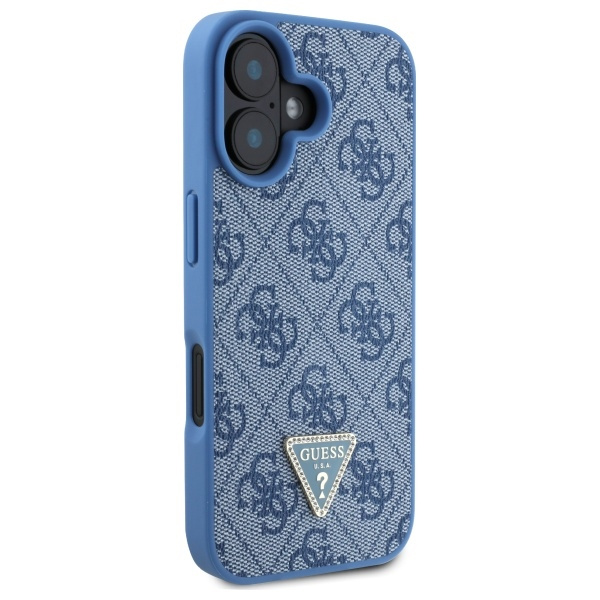 Guess GUHCP16SP4TDPB iPhone 166.1" niebieski/blue hardcase Leather 4G Triangle Strass