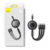 Kabel Baseus Bright Mirror 2 CAMJ010105 zwijany 3w1 USB-A - micro USB / Lightning / USB-C 66W 1.1m - fioletowy