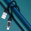 Kabel Dudao L7Max USB - USB Typ C szybkie ładowanie PD 66W 1m z wyświetlaczem - czarny