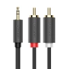 Ugreen AV102 10512 cable 3.5 mm mini jack (male) / 2RCA (male) 3m - gray