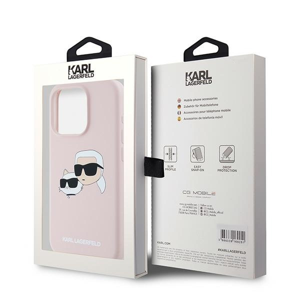 KARL LAGERFELD KLHMP15XSKCHPPLP IPHONE 15 PRO MAX 6.7" RÓŻOWY/PINK HARDCASE SILICONE KARL & CHOUPETTE MAGSAFE