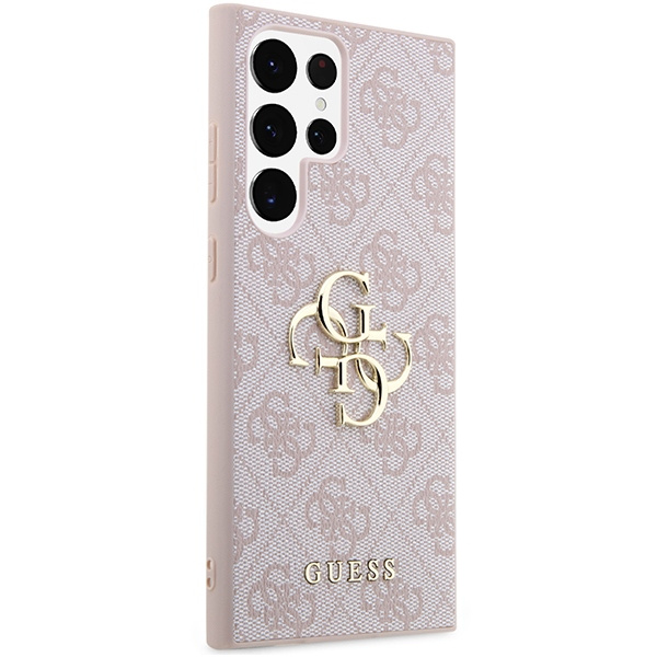 Guess GUHCS24L4GMGPI S24 Ultra S928różowy/pink hardcase 4G Big Metal Logo