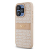 DKNY DKHCP15LPRTHSLP iPhone 15 Pro6.1" różowy/pink hardcase Leather Mono Stripe & Metal Logo