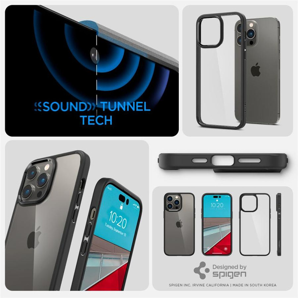 Etui Spigen Ultra Hybrid na iPhone 14 Pro - czarny mat