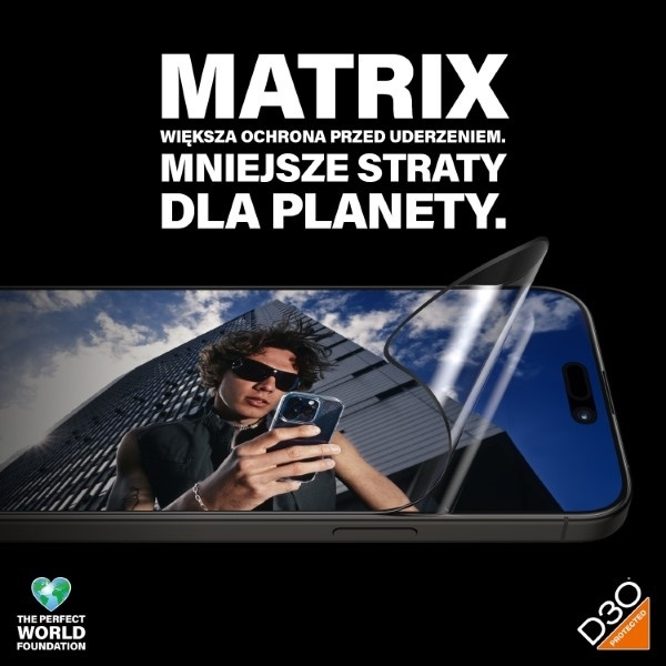 PanzerGlass Matrix D3O UWF iPhone 15 Pro Max 6.7" Ultra-Wide-Fit rPET Screen Protection Easy Aligner Included 2820 hybryda