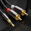 Ugreen AV116 10749 audio mini jack cable 3.5 mm (male) / 2RCA (male) 1m - black