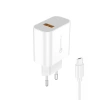 FONENG wall charger EU46 18W 1xUSB QC3.0 + cable Micro USB White