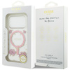 Etui Guess Resin Flowers Glitter MagSafe do iPhone 17 Pro różowy