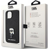 Karl Lagerfeld Fixed Glitter Ikonik Logo Metal Pin case for iPhone 15 - black