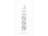 KERG M02375 EXTENSION CORD WITH SWITCH 3 SOCKETS 10A 2300W CABLE 1.5M WHITE-GRAY