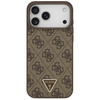 Etui Guess Leather 4G Triangle Strass    MagSafe do iPhone 17 Pro Max brązowy