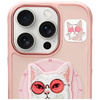 Etui Nimmy Glasses Cool Cat do iPhone 16  Pro Max różowy