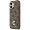 Etui Guess 4G Strass Logo & Big Strap    Metal Buttons MagSafe do iPhone 17 brązowy