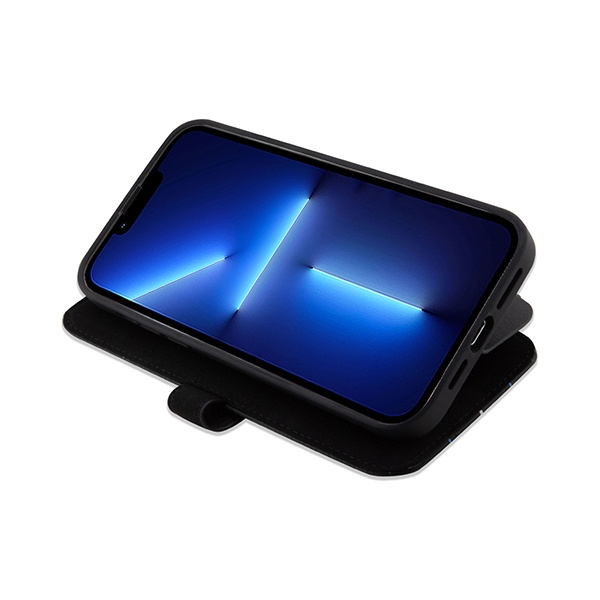 Mercedes MEBKP15L8ROLK iPhone 15 Pro  6.1" czarny/black bookcase Leather Wave Patern