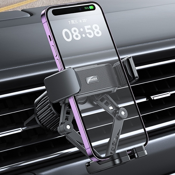 AWEI grawitacyjny uchwyt samochodowy X39 do kratki wentylacyjnej czarny/black